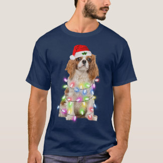 Cavalier King Charles Spaniel Santa Christmas Ligh Tシャツ