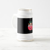 Cavalier King Charles Spaniel Teacup Xmas Holiday  ビールジョッキ (正面左)