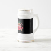 Cavalier King Charles Spaniel Teacup Xmas Holiday  ビールジョッキ (正面右)