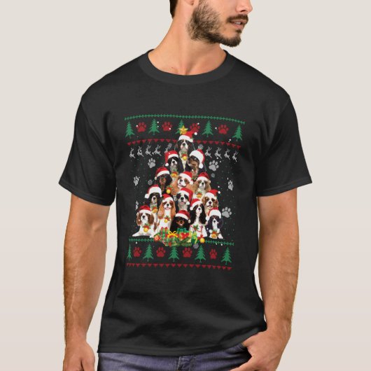 Cavalier King Charles Spaniel Tree Ugly Tシャツ (正面)
