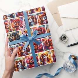 Cavalier King Charles Spaniel Wrapping Paper ラッピングペーパー