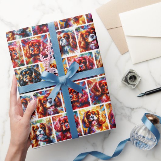 Cavalier King Charles Spaniel Wrapping Paper ラッピングペーパー (ギフト)