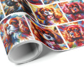 Cavalier King Charles Spaniel Wrapping Paper ラッピングペーパー (ロールコーナー)