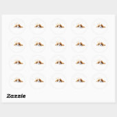 Cavalier King Dog Sticker, Cute Gift ラウンドシール (シート)
