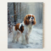 Cavalier King Let It Snow クリスマスブラシ仕上げ プランナー手帳 (裏面)
