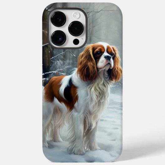 Cavalier King Let It Snow クリスマスブラシ付き  Case-Mate iPhoneケース (裏面)