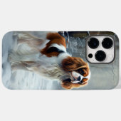 Cavalier King Let It Snow クリスマスブラシ付き  Case-Mate iPhoneケース (裏面 (横))