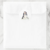Cavalier King Watercolor  ラウンドシール (バッグ)