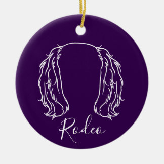 Cavalier Ornament (Paw Prints) セラミックオーナメント