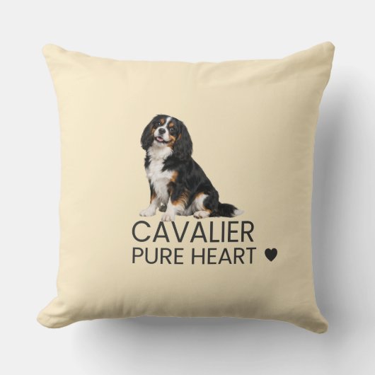 Cavalier – Pure Heart Throw Pillow クッション (正面)