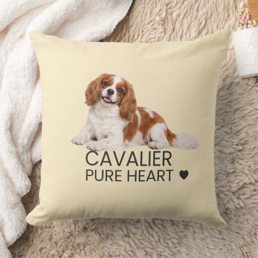 Cavalier – Pure Heart Throw Pillow クッション (ブランケット)