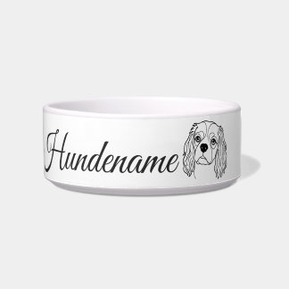 Cavalier Spaniel Line Art personalized bowl ボウル