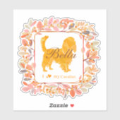Cavalier Sticker - Personalized Pastel Orange Gift シール (シート)