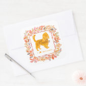 Cavalier Sticker - Personalized Pastel Orange Gift スクエアシール (封筒)
