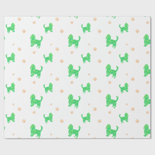Cavalier Wrapping Paper – Minimal Green Gift ラッピングペーパー (フラット)