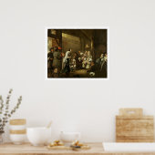 Cavaliers and Companions Carousing in a Barn ポスター (キッチン)