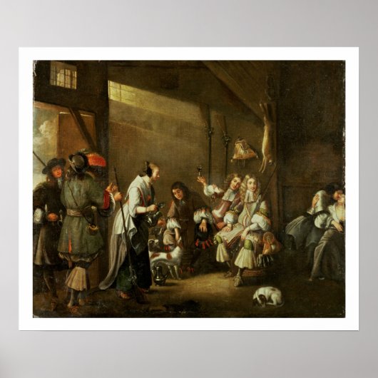 Cavaliers and Companions Carousing in a Barn ポスター (正面)