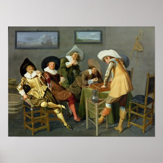 Cavaliers in a tavern ポスター (正面)