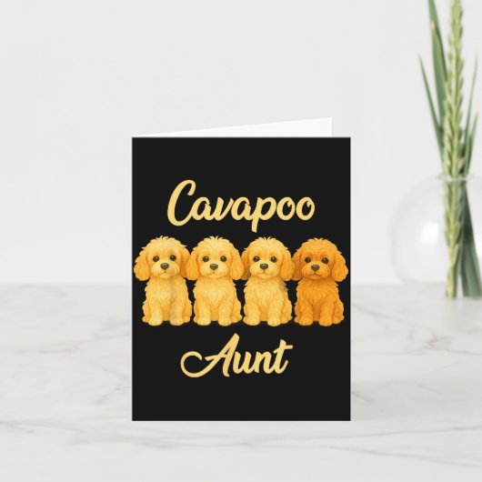 Cavao Aunt Cute Dog Lover Gift Funny Women Puppy O カード (正面)