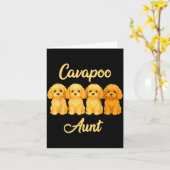 Cavao Aunt Cute Dog Lover Gift Funny Women Puppy O カード (黄色い花)