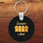 Cavao Aunt Cute Dog Lover Gift Funny Women Puppy O キーホルダー (正面)