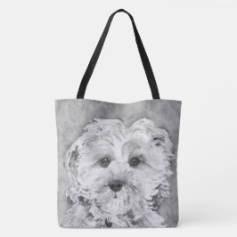 Cavapooの子犬"Ollie"。 トートバッグ