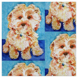 Cavapooの子犬"Ollie"。 ファブリック