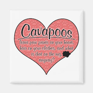 Cavapooの足は犬のユーモアを印刷します マグネット