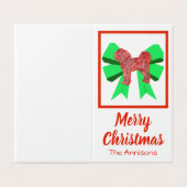 Cavapooデザイナークリスマスドッグ&グリーンボウラベル (外部フラット)