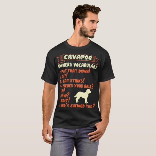 Cavapoo頑固なトリックの所有者の語彙 Tシャツ (正面フル)