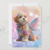 Cavapoo Cavoodle Angel Fairy Birthday 招待状 (正面)