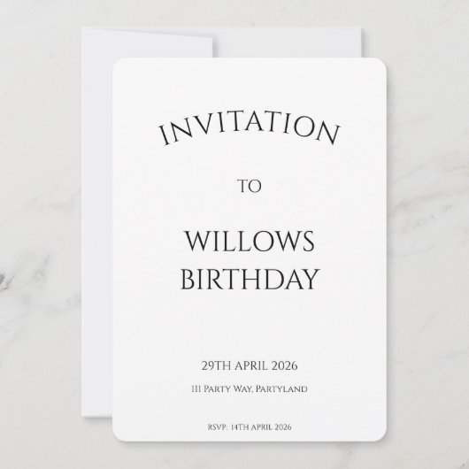 Cavapoo Cavoodle Angel Fairy Birthday 招待状 (裏面)