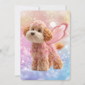 Cavapoo Cavoodle Angel Fairy Birthday 招待状 (正面)