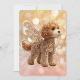 Cavapoo Cavoodle Angel Fairy Birthday 招待状