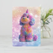 Cavapoo Cavoodle Birthday 招待状 (スタンド正面)