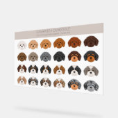 Cavapoo, Cavoodle dog mix アクリルサイン (傾斜)