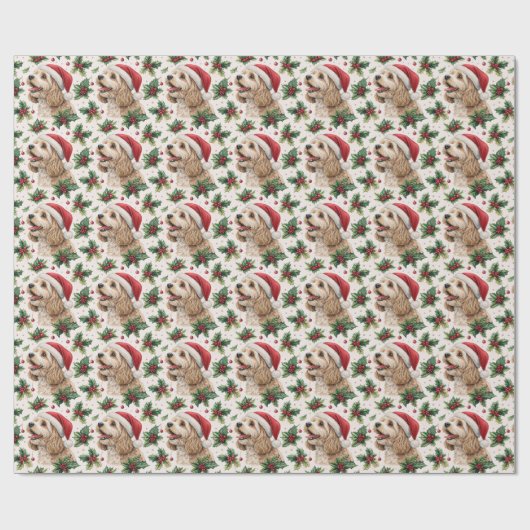 Cavapoo Christmas Wrapping Paper ラッピングペーパー (フラット)