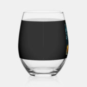 Cavapoo Cute Dog Halloween Jack O Lantern Pumpkin ステムなしワイングラス (右)