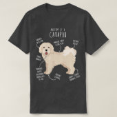 Cavapoo Dog Anatomy 1 Tシャツ (デザイン正面)