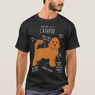 Cavapoo Dog Anatomy 4 Tシャツ