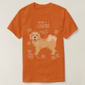 Cavapoo Dog Anatomy 6 Tシャツ (デザイン正面)