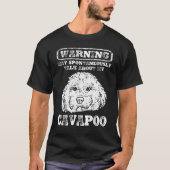 Cavapoo Dog Owner Warning Cavapoo Tシャツ (正面)