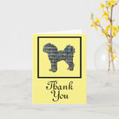Cavapoo Dog Thank You Greeting Card カード (黄色い花)