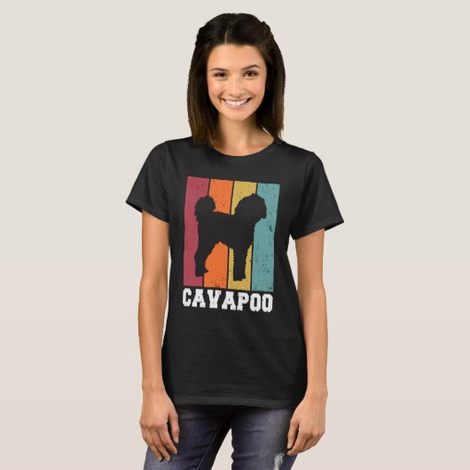 Cavapoo Vintage  2 Tシャツ (正面フル)