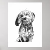 Cavapoo Wall Art Poster, Dog Art Print ポスター (正面)