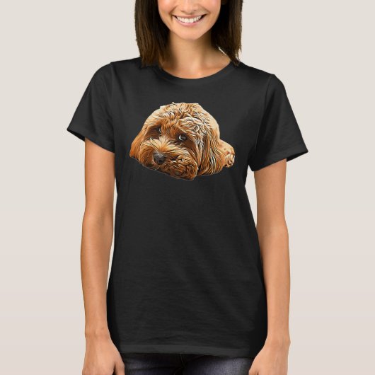 Cavapoodle Cockerpoo子犬デザイナードッグポッド Tシャツ (正面)