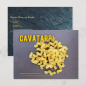 Cavatappi Italienisches Restaurant Rezept zutat ポストカード (正面/裏面)