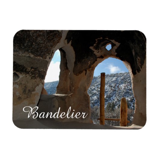 Cavate Holiding, Bandelier National Monument, NM マグネット (横)