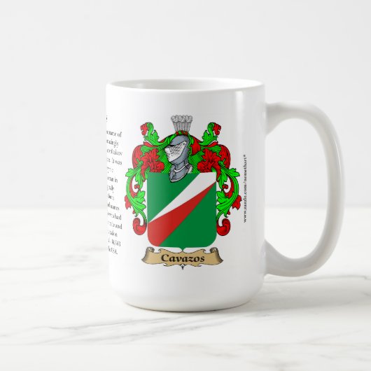 Cavazosは、起源、意味およびCres示します コーヒーマグカップ (右)