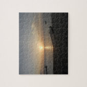 Cave Beach Mo Bayジャマイカの日没の博士のパズル ジグソーパズル (縦)